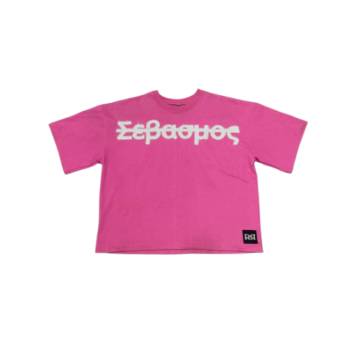 Pink Respect Required Oversized Tee