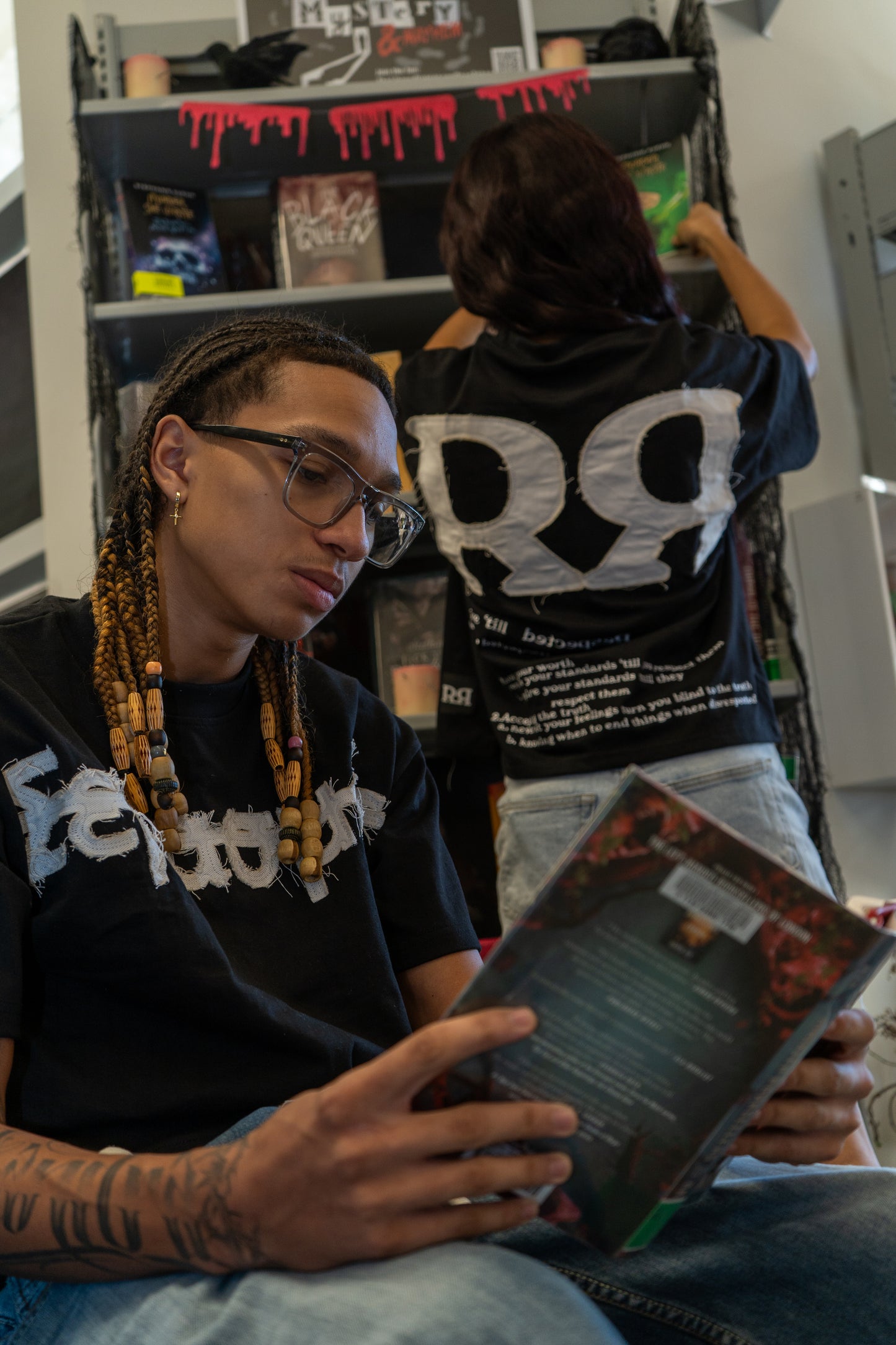 Black Respect Required Oversized Tee