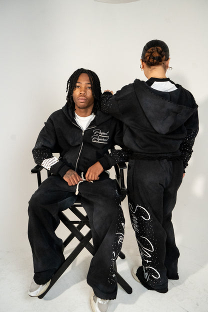 Black 'Sorry Not Sorry' Tracksuit